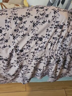 Floral Print Pink Ruffle Women’s PLUS SIZE
